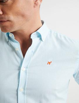 Camisa Williot Cuadros turquesa