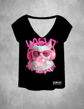 Camiseta La Sal Chica Cat negra