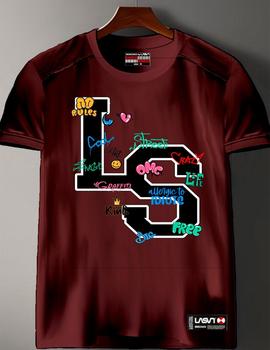 Camiseta La Sal Chico LS burdeos