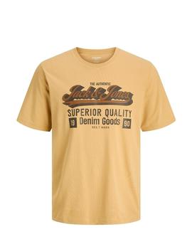 Camiseta Jack&Jones Logo mostaza