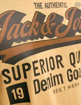 Camiseta Jack&Jones Logo mostaza