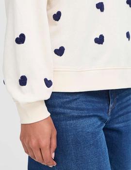 Sudadera Ichi Corazones azules