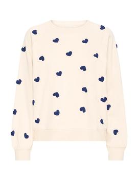 Sudadera Ichi Corazones azules