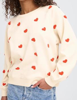Sudadera Ichi Corazones naranjas