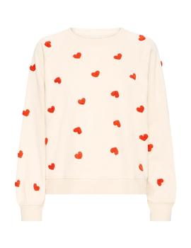 Sudadera Ichi Corazones naranjas