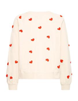 Sudadera Ichi Corazones naranjas