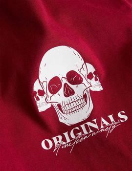 Camiseta JackJjones Rollo granate