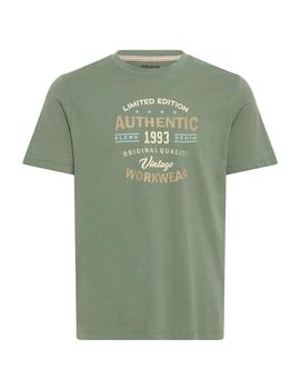 Camiseta Blend Letras verde