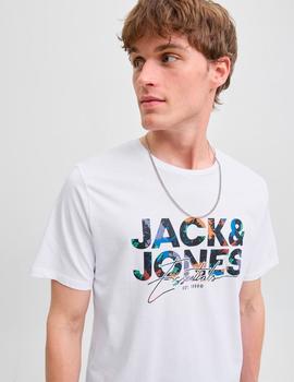 Camiseta Jack&Jones Geplas blanca