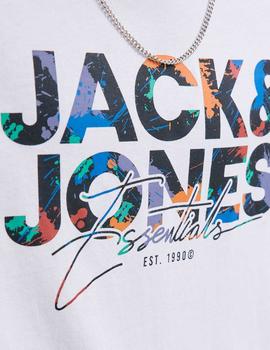 Camiseta Jack&Jones Geplas blanca
