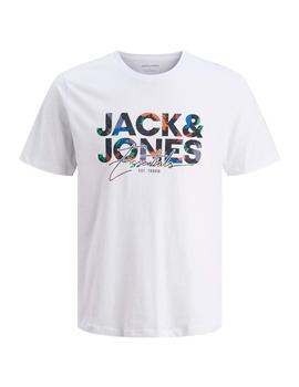 Camiseta Jack&Jones Geplas blanca
