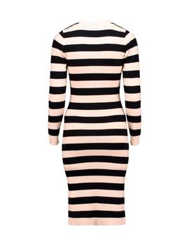 Vestido Hailys Rayas beige/negro
