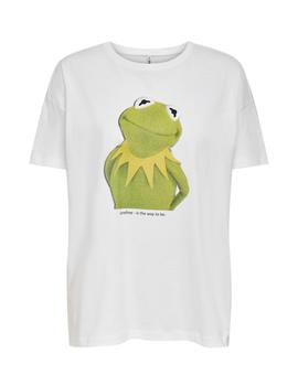 Camiseta Only Muppets rana blanca