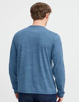 Camiseta Blend M/L Botones azul