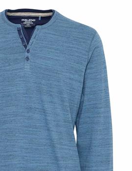 Camiseta Blend M/L Botones azul
