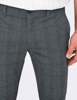 Pantalon Only&Sons Mark Cuadros azul