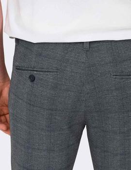 Pantalon Only&Sons Mark Cuadros azul