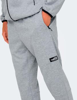 Pantalon Only&Sons Liam Algodon gris