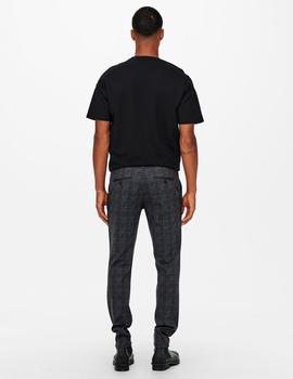 Pantalon Only&Sons Mark Cuadros negro