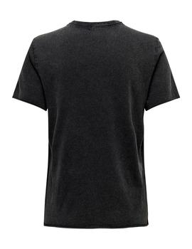 Camiseta Only Lucy Rebelle gris