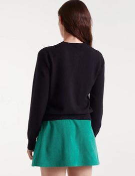Chaqueta Compañia Botones Corazones negra