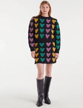 Falda Compañia Corazones negra