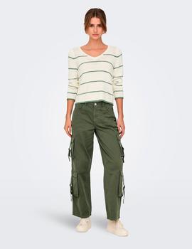 Jersey Only Geena Pico Rayas verdes