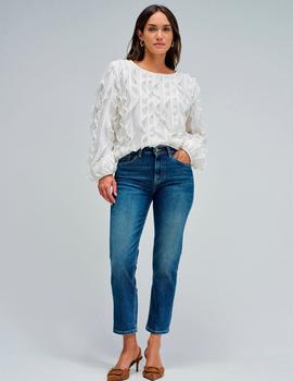 Top Salsa Volantes beige