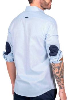 Camisa Yellow Puntos celeste