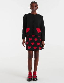 Falda Compañia Corazones negra