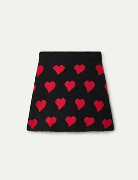 Falda Compañia Corazones negra