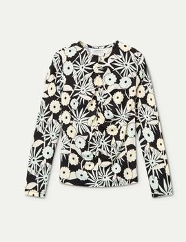Camiseta Compañia ML Flores negra