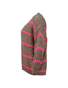 Chaqueta Hailys Rayas Fluor beige