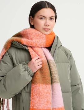 Bufanda Ichi Cuadros coral