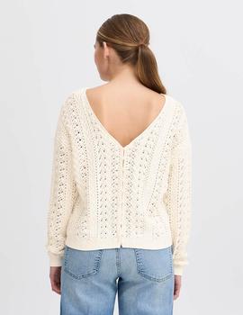 Jersey Ichi Botones Calado beige