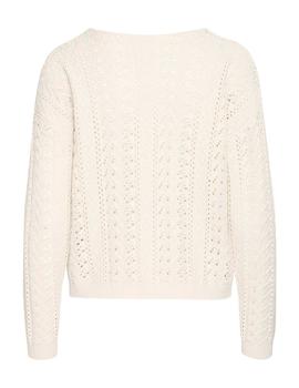 Jersey Ichi Botones Calado beige