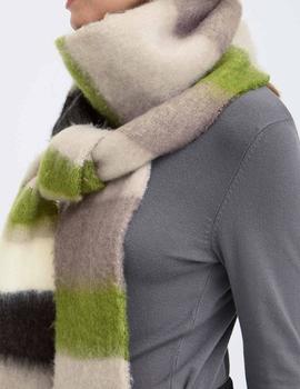 Bufanda Ichi Rayas verde/gris
