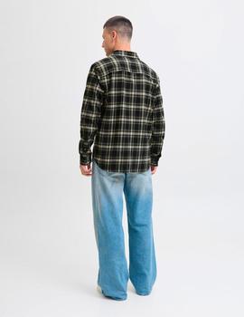 Camisa Jack&Jones Joshua Cuadros negra