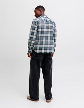 Camisa Jack&Jones Joshua Cuadros gris