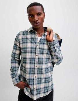 Camisa Jack&Jones Joshua Cuadros gris