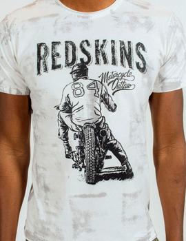 Camiseta Redskins motorista blanca