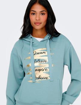 Sudadera Only Alina verde agua