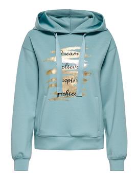 Sudadera Only Alina verde agua