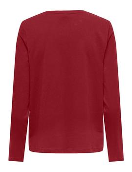 Camiseta Only Noomi M/L granate