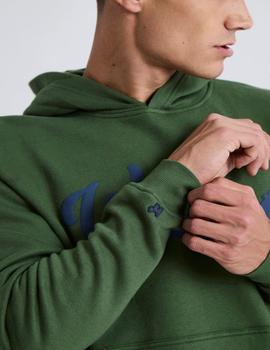 Sudadera Williot Capucha Logo verde