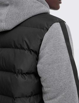 Cazadora Blend Mangas Algodon negra