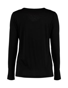 Camiseta Hailys M/L Puntilla negra