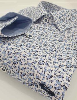 Camisa Dario flores azul