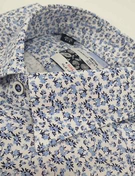 Camisa Dario flores azul