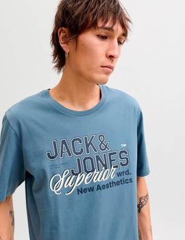 Camiseta Jack&Jones Logo blue mirage